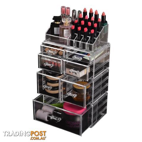 Cosmetic 7 Drawer Makeup Organizer Storage Jewellery Box Acrylic - Unbranded - 787976599911