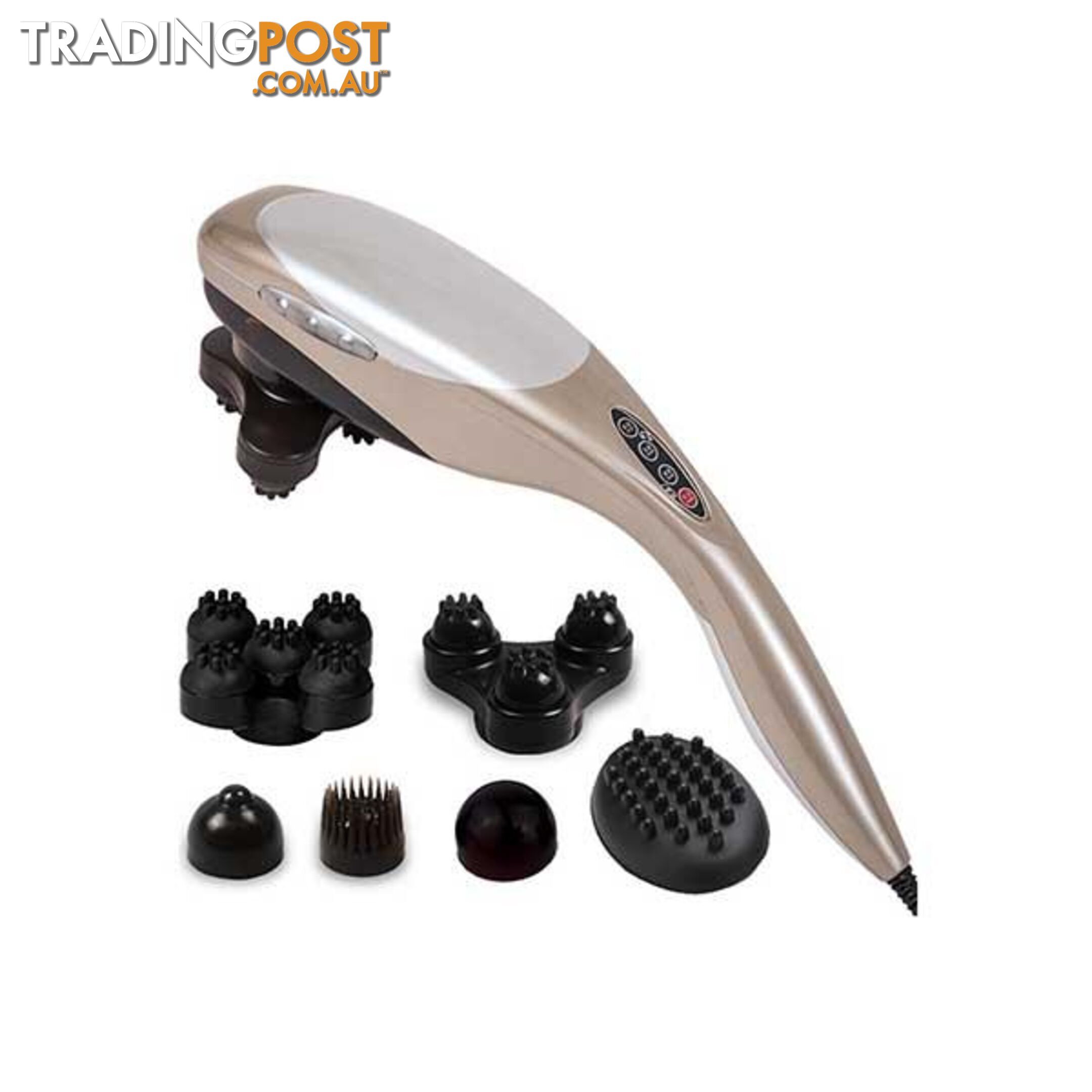 Soga Hand Held Full Body Massager With 6 Attachments Back Pain Therapy - Soga - 9476062097929