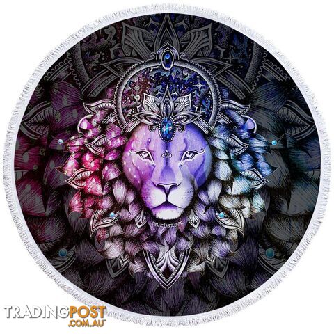 Indian Prince Lion Beach Towel - Towel - 7427046324854