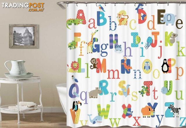 Animals Alphabet shower curtain - Curtain - 7427046058117