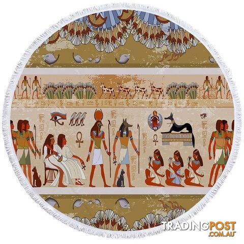 Ancient Egyptian Art Beach Towel - Towel - 7427046322959