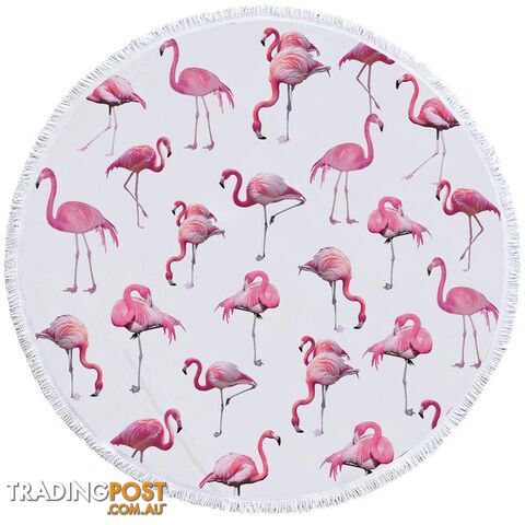 Flamingo Pattern Beach Towel - Towel - 7427046330701