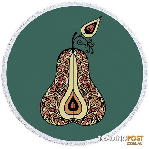 Pear Cut Beach Towel - Towel - 7427046340731