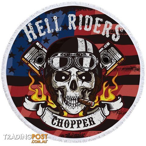 Hell Riders Biker Beach Towel - Towel - 7427046313155