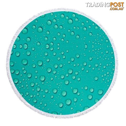 Drops Over Blue Beach Towel - Towel - 7427046342162