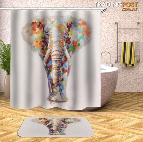 Colorful Spots Elephant Shower Curtain - Curtain - 7427045957015