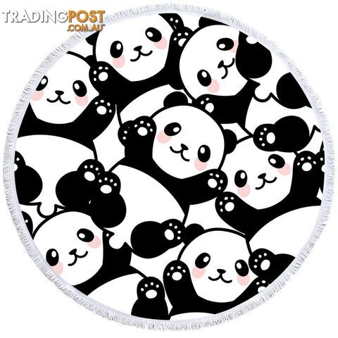 Cute Pandas Beach Towel - Towel - 7427046305518