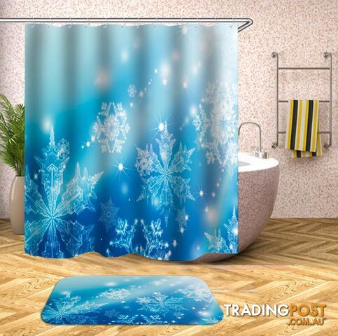 Shiny Snowflakes Shower Curtain - Curtain - 7427045959385