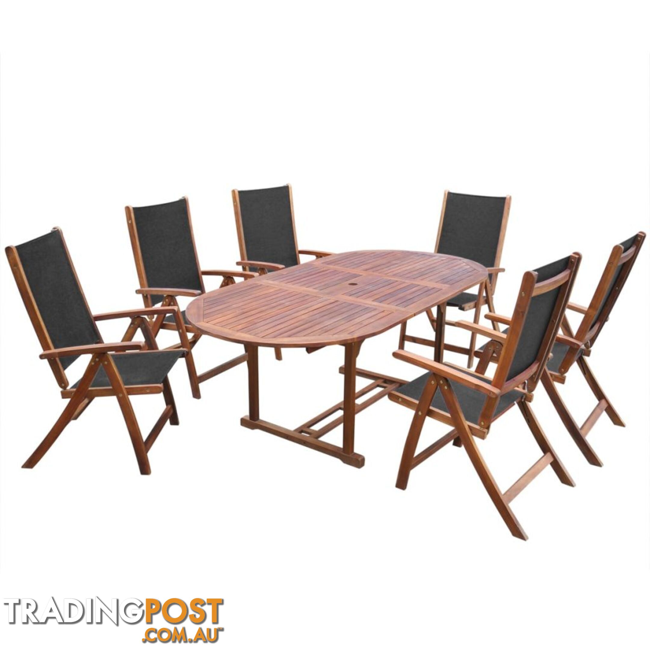 Acacia Wood Outdoor Folding Dining Set (7 Pcs) - Unbranded - 4326500416216