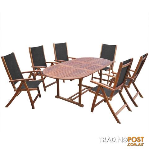 Acacia Wood Outdoor Folding Dining Set (7 Pcs) - Unbranded - 4326500416216