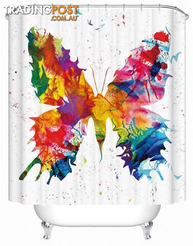 Art Painting Butterfly Shower Curtain - Curtain - 7427005898709