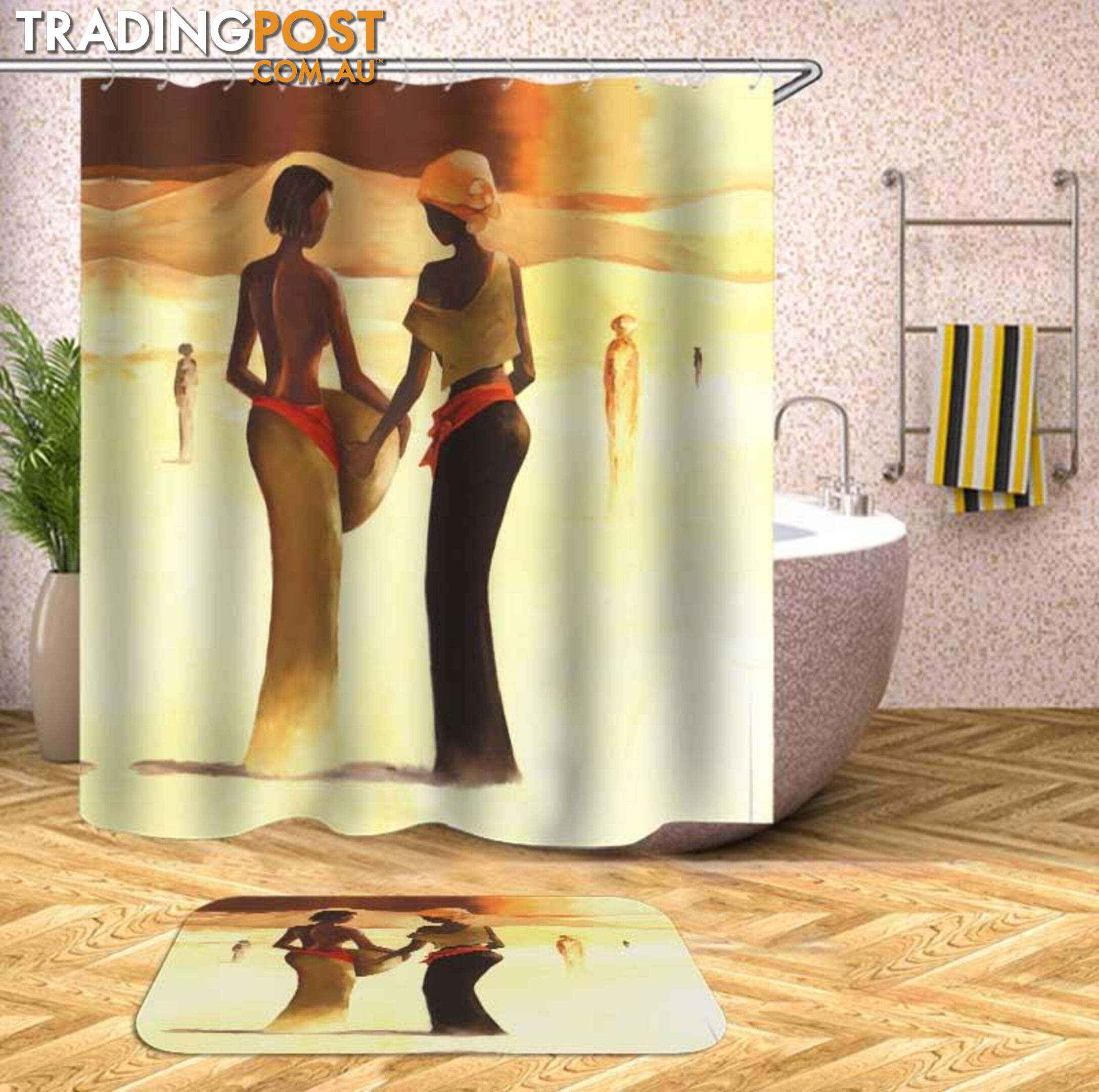 Art Painting African Women Shower Curtain - Curtain - 7427046143479