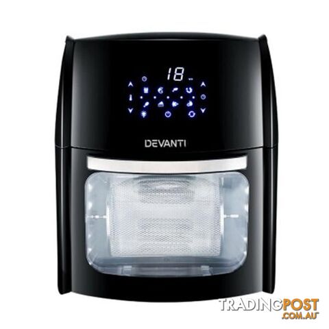 9L Air Fryer Lcd Digital Low Oil Deep Frying Healthy Kitchen Cooker - Devanti - 9350062249963