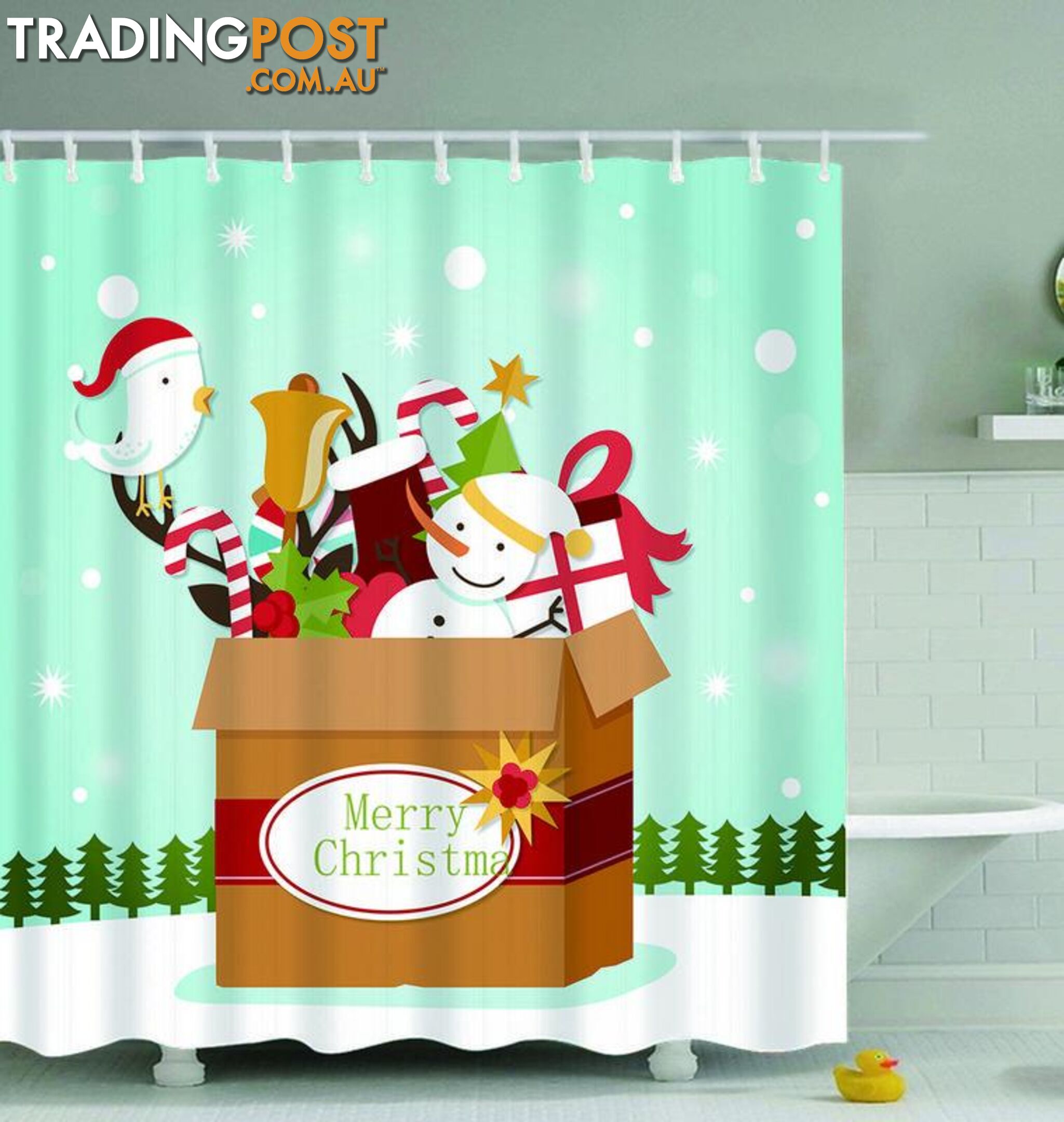 Christmas Box Shower Curtain - Curtain - 7427046020817
