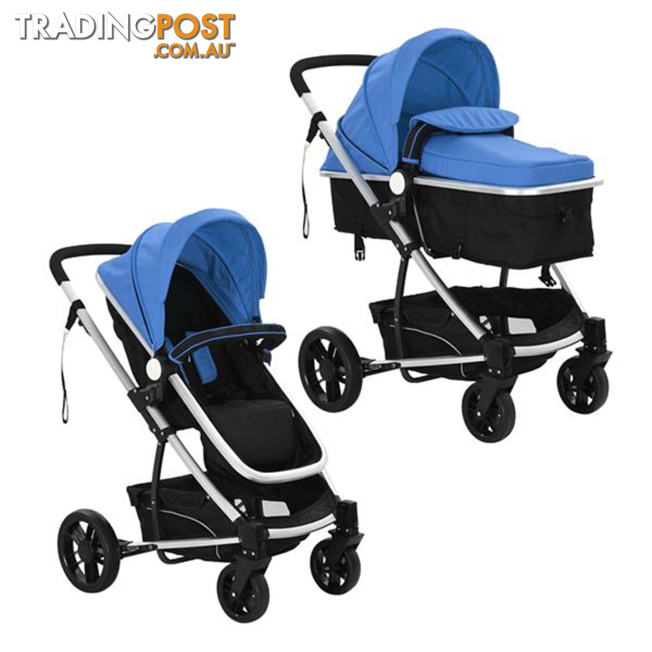 2In1 Baby Stroller Pram Aluminium - Unbranded - 7427046256032