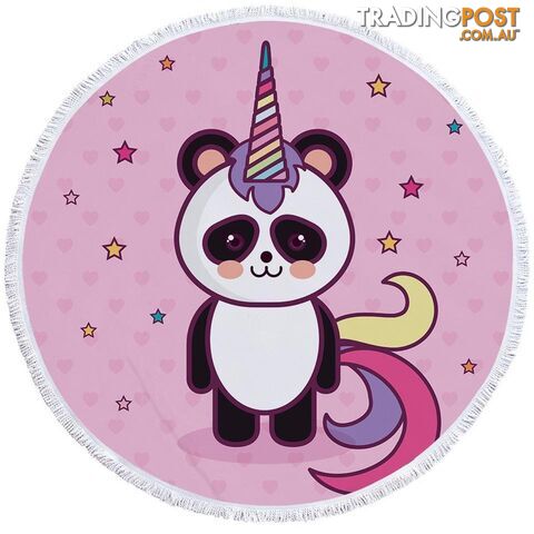 Unicorn Panda Beach Towel - Towel - 7427046305594