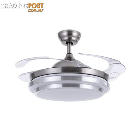 42 Inch Ceiling Fan Lamp Led Light Retractable Blade With Remote - Unbranded - 9355720018912