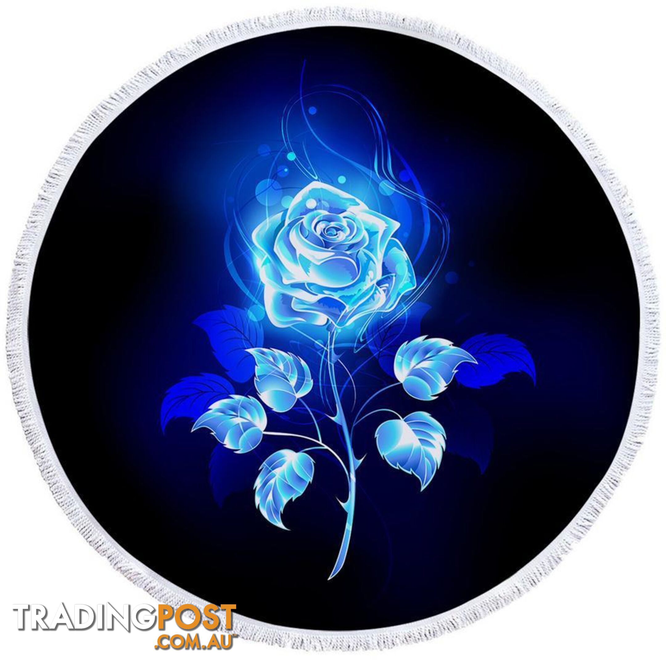 Blue Rose Beach Towel - Towel - 7427046304504