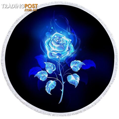 Blue Rose Beach Towel - Towel - 7427046304504