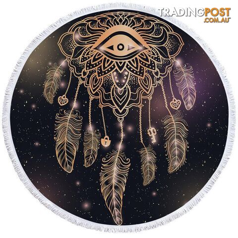 Dream Catcher Eye Beach Towel - Towel - 7427046327350