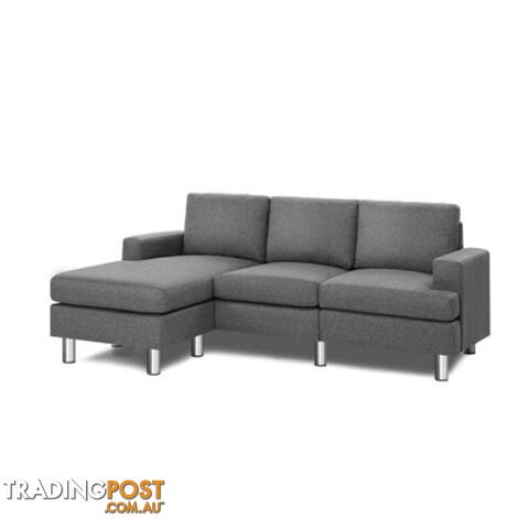 Sofa Lounge Set Couch Futon Corner Chaise Fabric 4 Seater Suite - Artiss - 9355720084672
