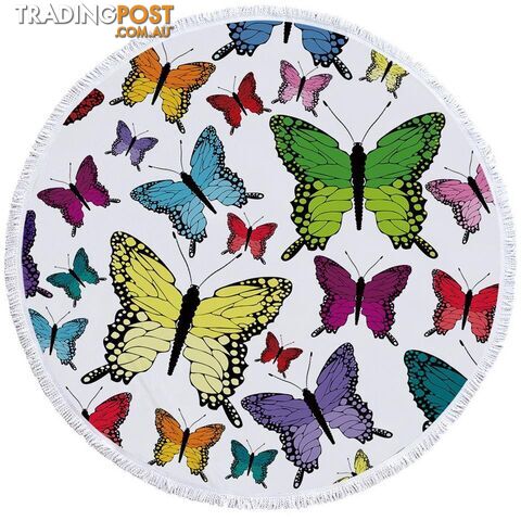Multi Colored Butterflies Beach Towel - Towel - 7427046306997