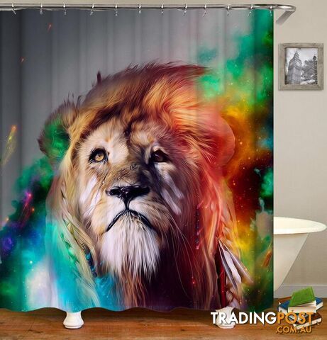 The Lion Chief Shower Curtain - Curtain - 7427045913189