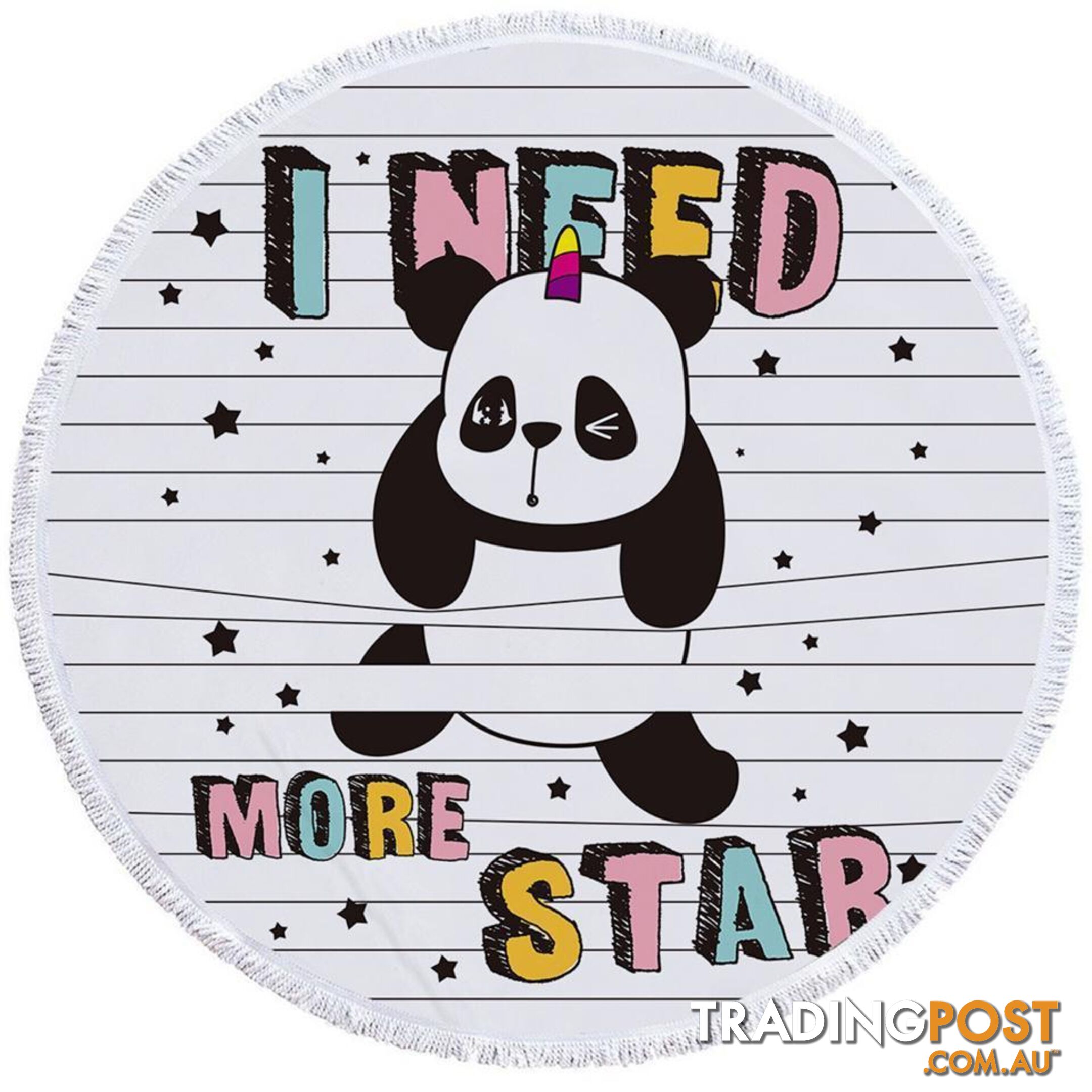 Stars Panda Beach Towel - Towel - 7427046305716