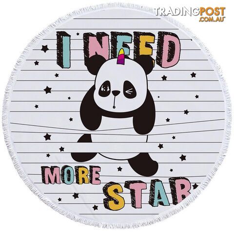 Stars Panda Beach Towel - Towel - 7427046305716