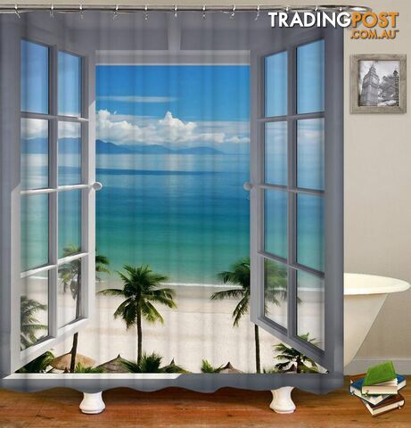 A Window To Paradise Shower Curtain - Curtain - 7427045907379