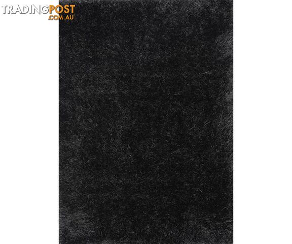 Velvet Black Shag Rug - Unbranded - 9476062053659