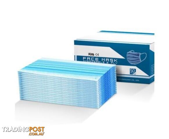 Disposable Face Mask Anti Flu Dust Masks Anti Pm2 5 3 Layer Protective - Unbranded - 9355720050851