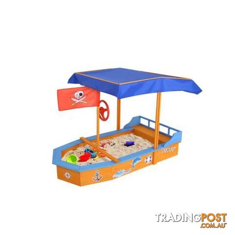 Keezi Boat-shaped Canopy Sand Pit - Keezi - 9350062163825