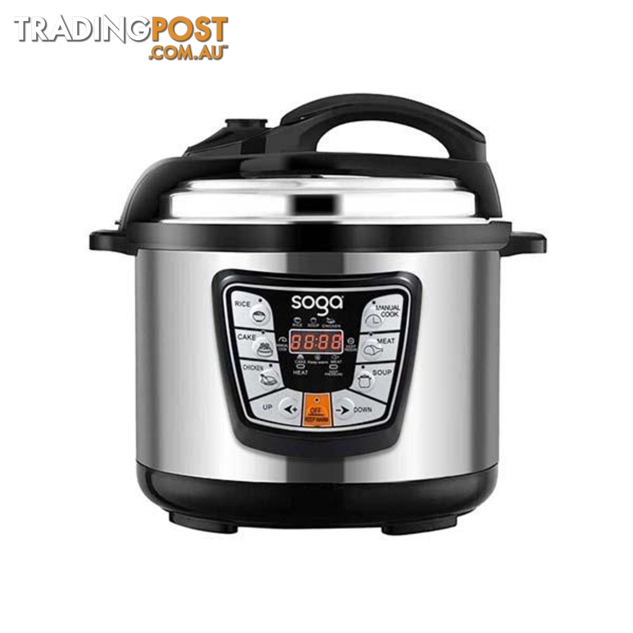 Soga Stainless Steel Electric Pressure Cooker 8L Nonstick 1600W - Soga - 9476062089771