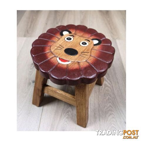 Kids Wooden Stool Lion - Mango Trees - 9476062140731