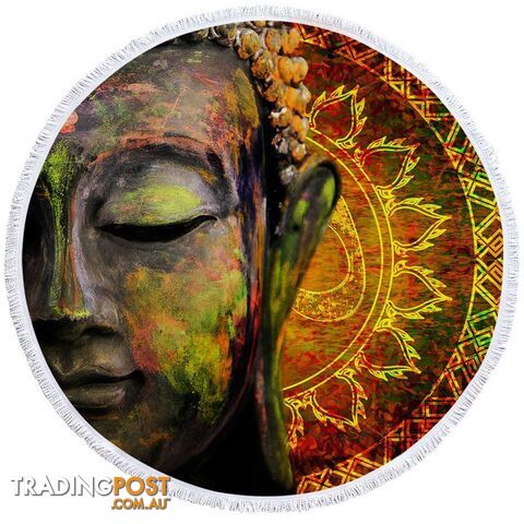 Art Painting Buddha Beach Towel - Towel - 7427046317856