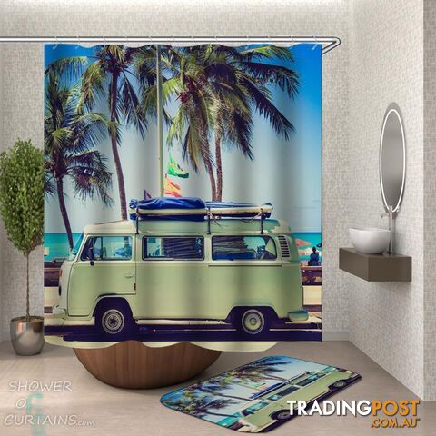 Vacation Van Shower Curtain - Curtain - 7427046279864