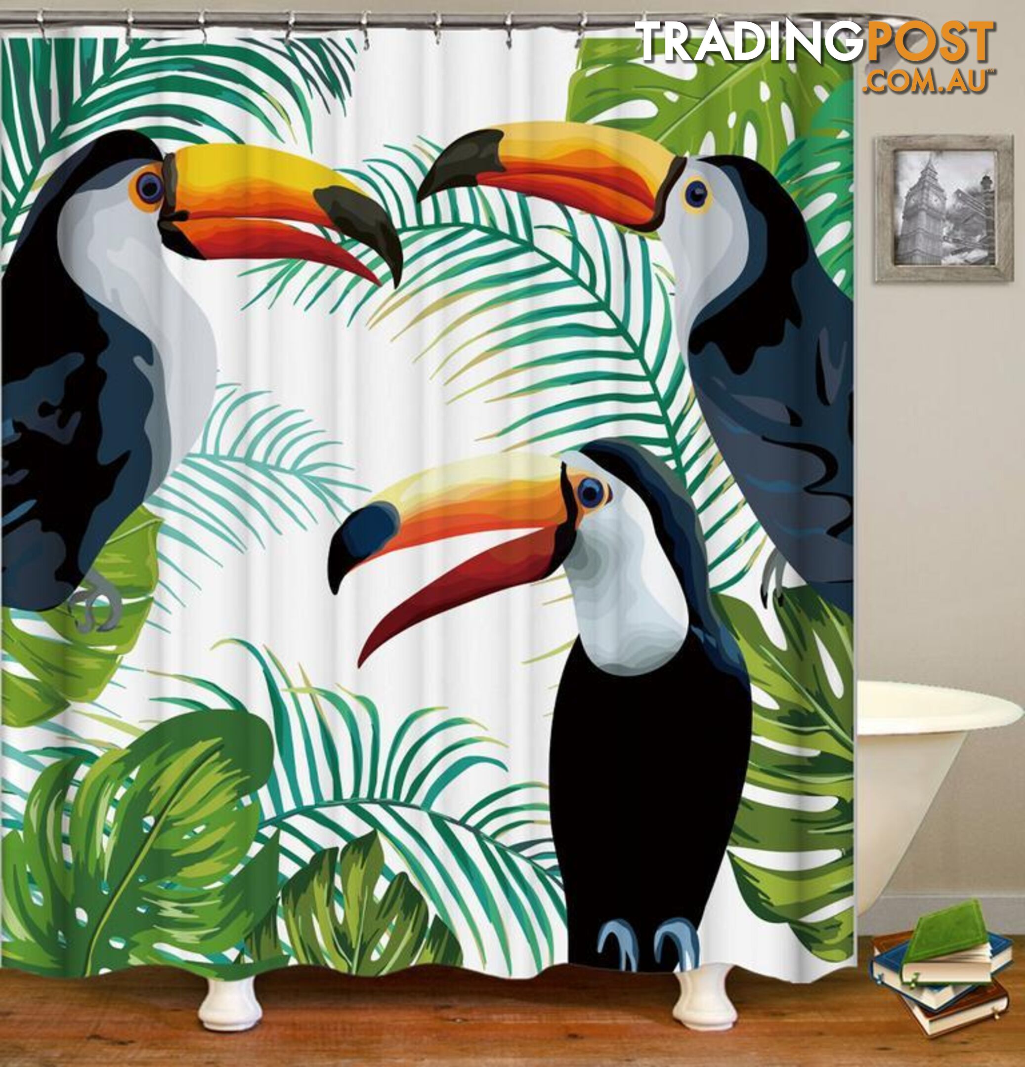 Toucans Painting Shower Curtain - Curtain - 7427005928543