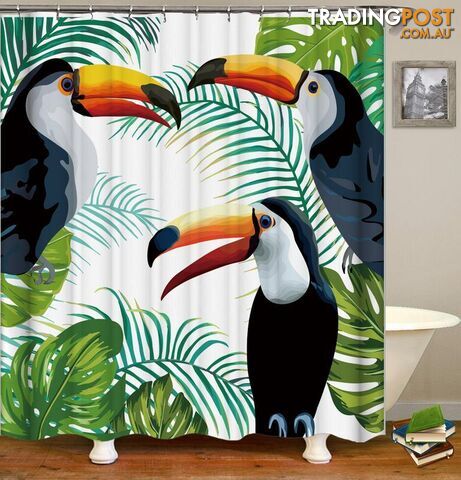 Toucans Painting Shower Curtain - Curtain - 7427005928543