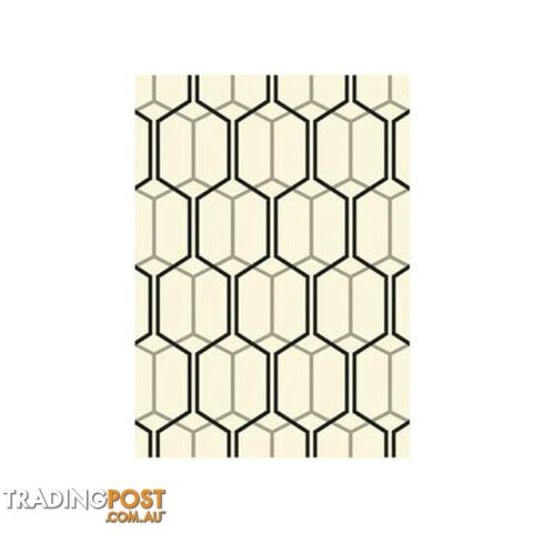 Essenza Geometric White Modern Rug - Unbranded - 9476062067380