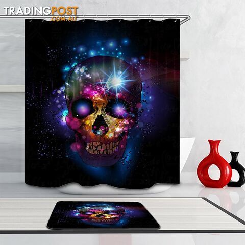 Galaxy Skull Shower Curtain - Curtain - 7427046039864