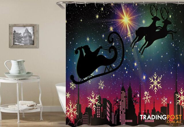 Modern Christmas Shower Curtain - Curtain - 7427046021562