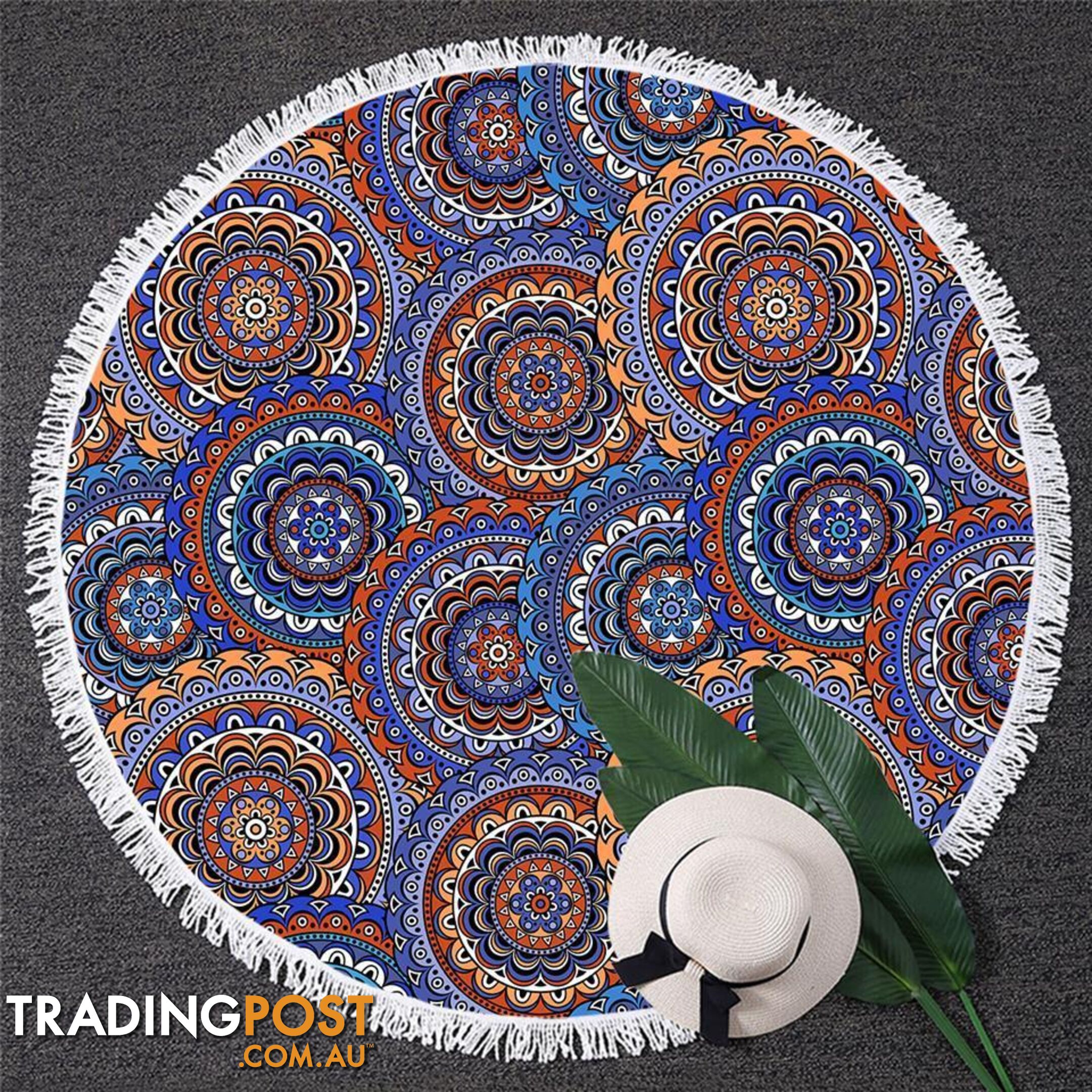 Mandala Circles Beach Towel - Towel - 7427046333559