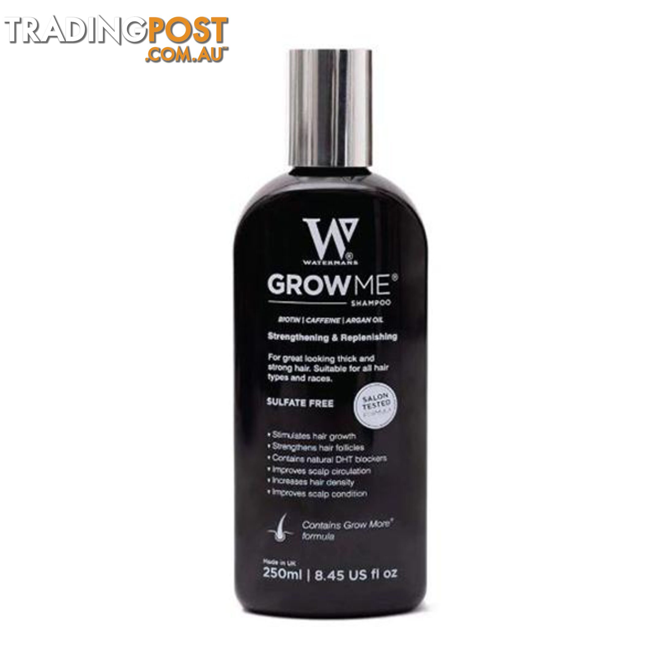 250Ml Watermans Grow Me Hair Growth Shampoo Dht Biotin Argan Anti Loss - Watermans - 9476062068271