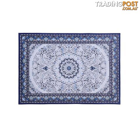 Short Pile Floor Rug Gaspar Blue - Artiss - 9355720037401