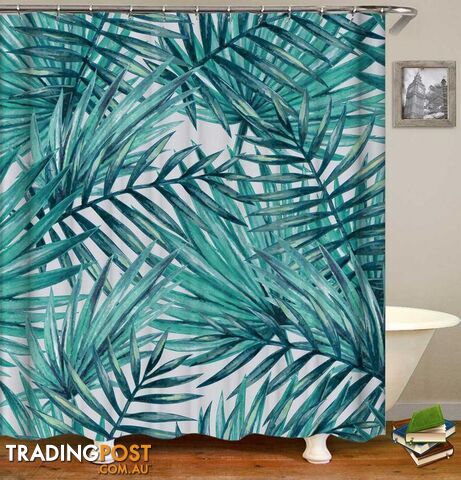 Palm Leaves Painting Shower Curtain - Curtain - 7427046097710