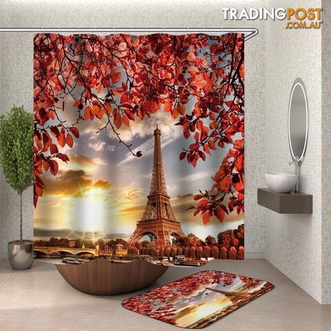 Fall Eiffel Tower Shower Curtain - Curtain - 7427046113526