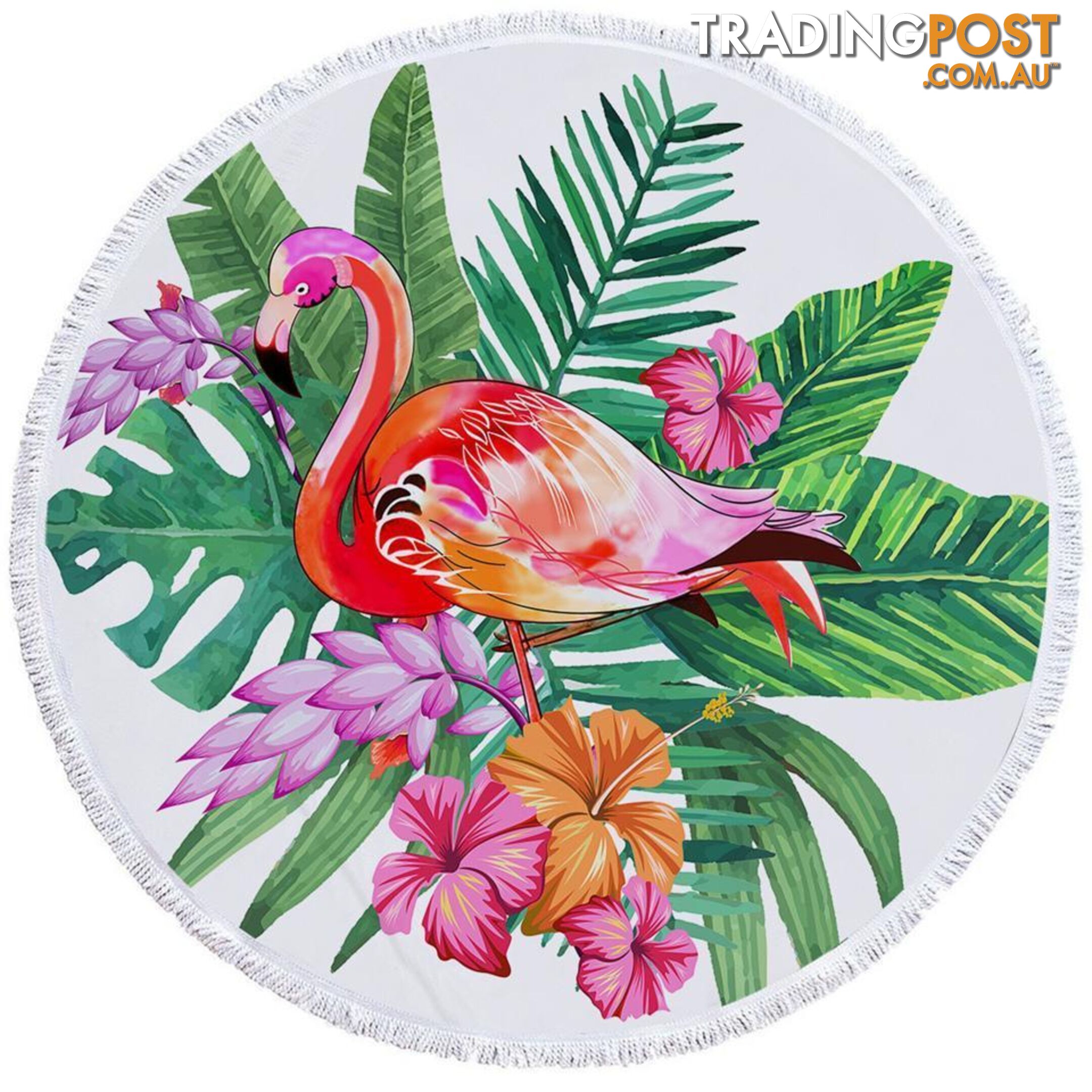 Colorful Tropical Flamingo Beach Towel - Towel - 7427046327770