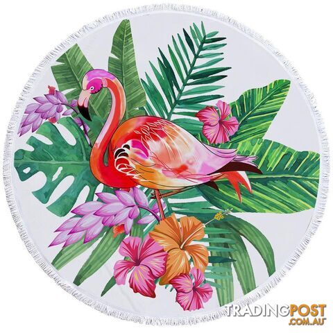 Colorful Tropical Flamingo Beach Towel - Towel - 7427046327770