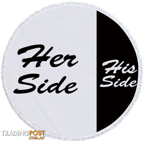 His Side Her Side Beach Towel - Towel - 7427046326100